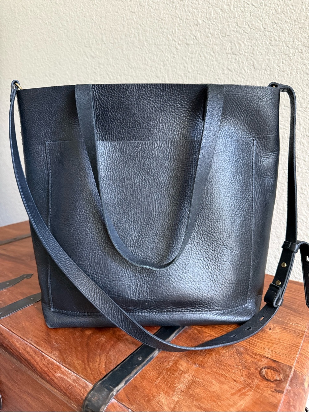 Madewell Leather Black Transport Tote